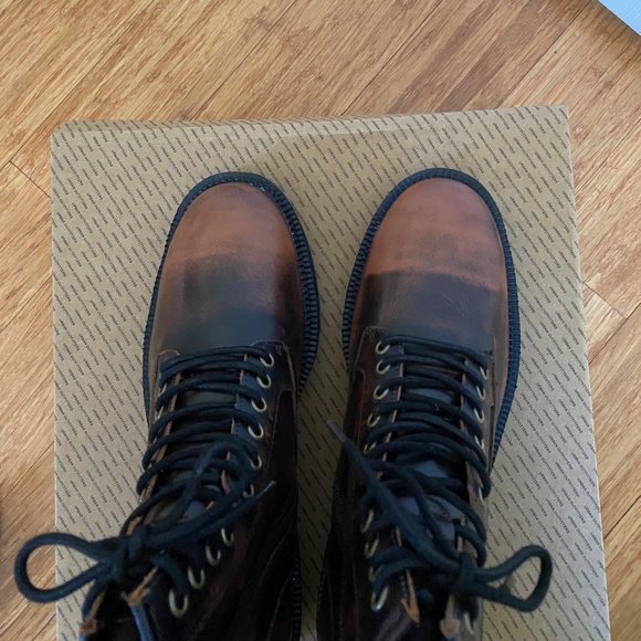 NWT Urban Outfitters Leather Brown Combat Boots Size Men's 9/EU 42 - Picture 11 of 11